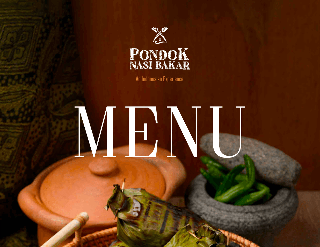 Pondok Nasi Bakar menu - Indonesian nasi bakar with traditional ingredients